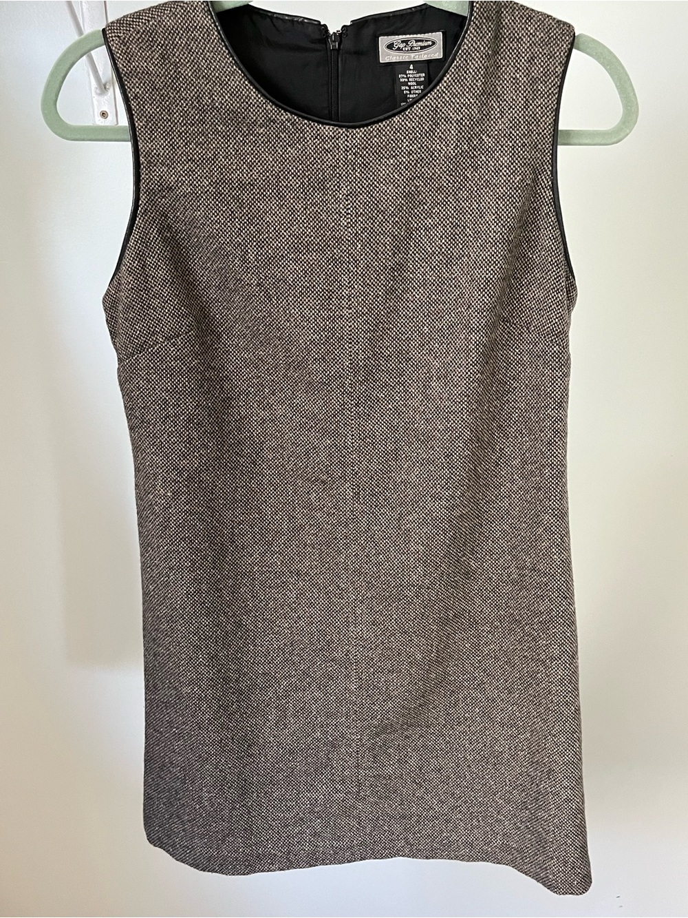 Vintage GAP Premium Sleeveless Tailored Mini Tweed Dress Old Money Normcore